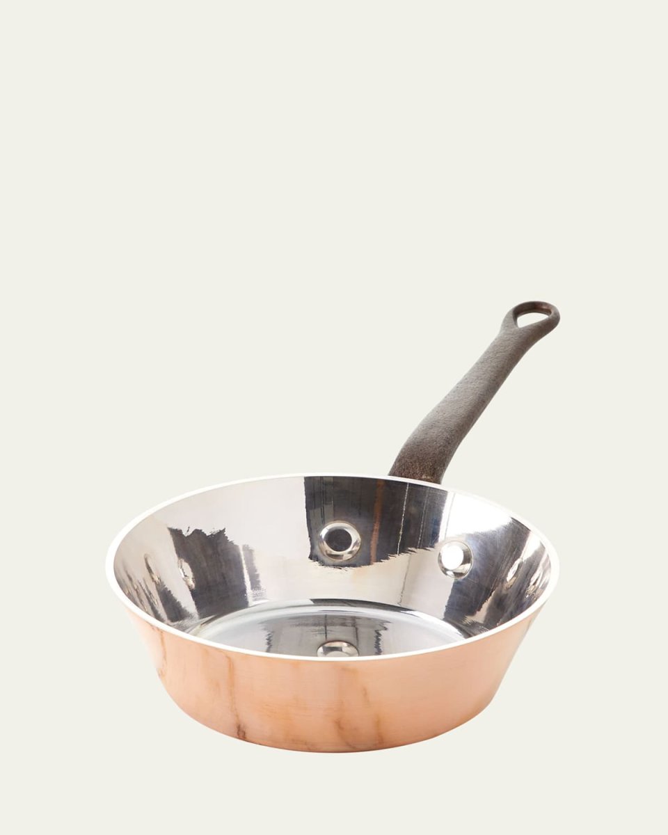 Solid Copper Silver-Lined Splayed Sauce Pan - 6.5"/1qt